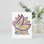 Optionele tekst met gestyleerde vlinder briefkaart (Staand voorkant)