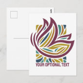 Optionele tekst met gestyleerde vlinder briefkaart (Voorkant / Achterkant)