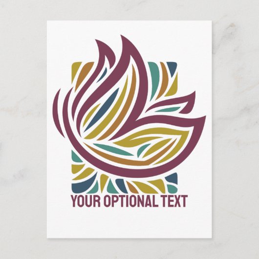 Optionele tekst met gestyleerde vlinder briefkaart (Voorkant)