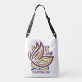 Optionele tekst met gestyleerde vlinder crossbody tas (Achterkant)