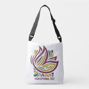 Optionele tekst met gestyleerde vlinder crossbody tas