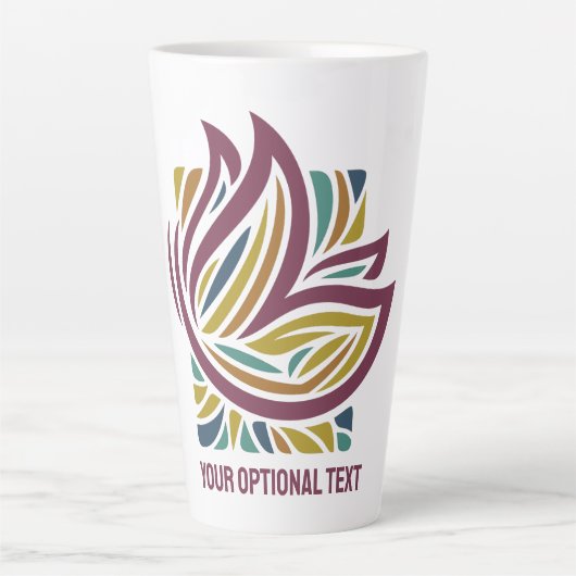 Optionele tekst met gestyleerde vlinder latte mok (Voorkant)