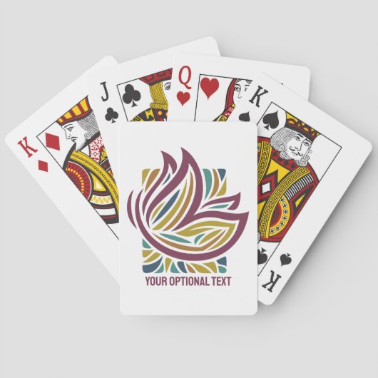 Optionele tekst met gestyleerde vlinder pokerkaarten (Achterkant)