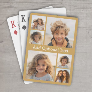 Optionele tekst voor fotocollage: Gold Pokerkaarten