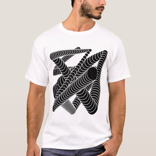 Optisch cirkelenontwerp t-shirt (Voorkant)