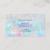 optisch gemstone faux glitter-effect visitekaartje (Achterkant)