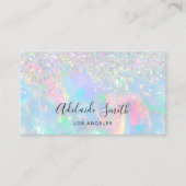 optisch gemstone faux glitter-effect visitekaartje (Voorkant)