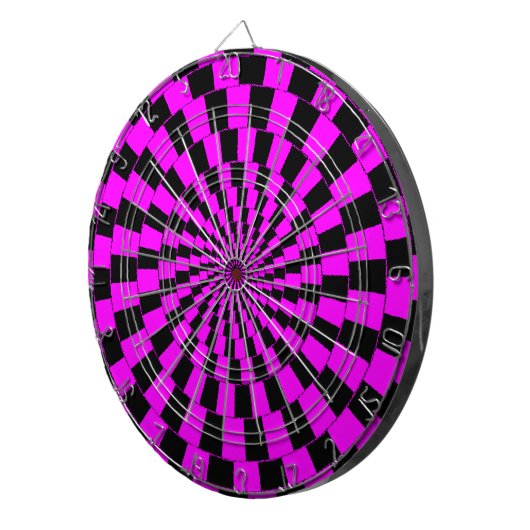 OPTISCH ILLUSIE Retro Fun-ontwerp Dartbord (Voorkant Rechts)