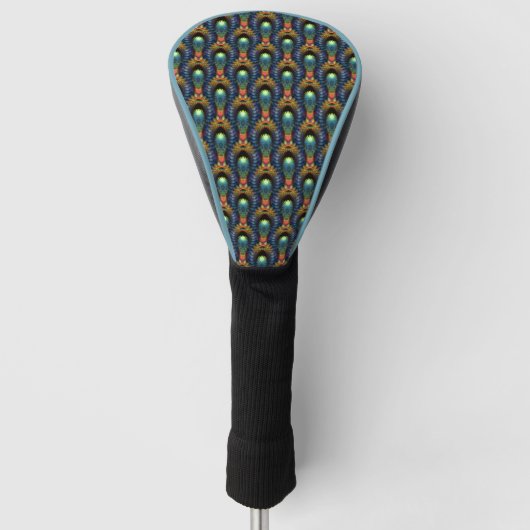 Optisch illusionair fractalenpatroon golfheadcover (Voorkant)