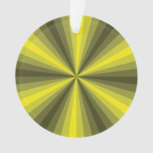 Optisch lichtgeel acrylOrnament Ornament (voorkant)