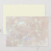 Optisch ontwerp en bleek geel dankjewel kaart (Voorkant / Achterkant)