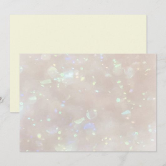 Optisch ontwerp en bleek geel dankjewel kaart (Voorkant / Achterkant)