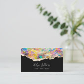 optisch ontwerp op zwart visitekaartje (Staand voorkant)