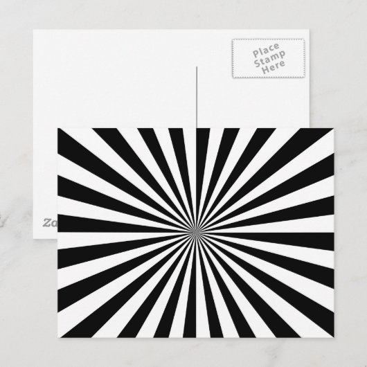 Optisch ontwerp van het draaiende wiel met zonnebr briefkaart (Voorkant / Achterkant)