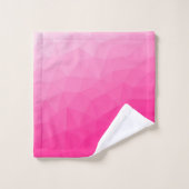 Optisch roze gradiënt Geometrisch netpatroon Bad Handdoek (Wasdoekje)