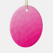 Optisch roze gradiënt Geometrisch netpatroon Keramisch Ornament (Rechts)