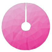 Optisch roze gradiënt Geometrisch netpatroon Kerstboom Rok (Voorkant)