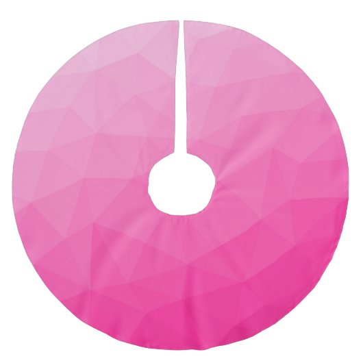 Optisch roze gradiënt Geometrisch netpatroon Kerstboom Rok (Voorkant)