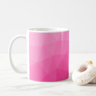 Optisch roze gradiënt Geometrisch netpatroon Koffiemok