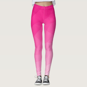 Optisch roze gradiënt Geometrisch netpatroon Leggings