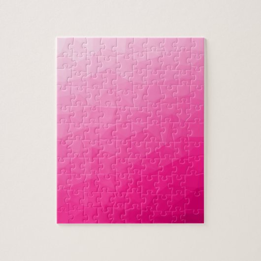 Optisch roze gradiënt Geometrisch netpatroon Legpuzzel (Verticaal)