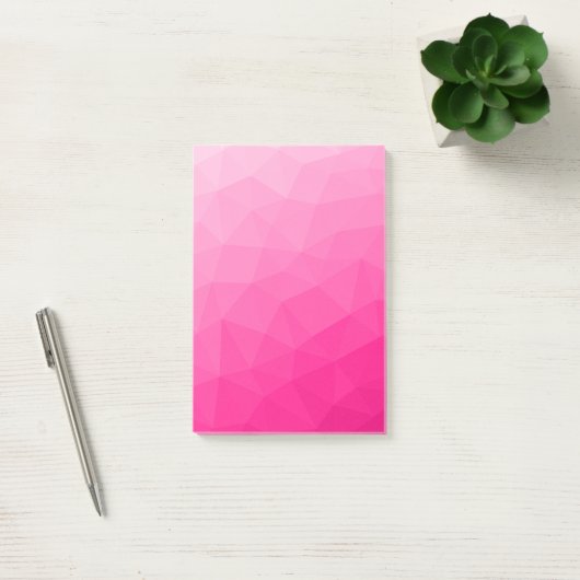 Optisch roze gradiënt Geometrisch netpatroon Post-it® Notes (Kantoor)