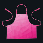 Optisch roze gradiënt Geometrisch netpatroon Schort<br><div class="desc">Elegant en coole driehoekgeometrische maas met warmroze gradiënt voor dames. roze,  warm roze,  mesh,  driehoeken,  patroon,  helder,  geometrisch,  koel,  roze net,  gradiënt,  geometrie,  kleurrijk,  kleurrijk,  roze geometrisch,  driehoekig</div>