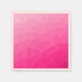 Optisch roze gradiënt Geometrisch netpatroon Servet (Voorkant)