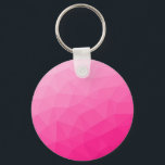 Optisch roze gradiënt Geometrisch netpatroon Sleutelhanger<br><div class="desc">Elegant en coole driehoekgeometrische maas met warmroze gradiënt voor dames. roze,  warm roze,  mesh,  driehoeken,  patroon,  helder,  geometrisch,  koel,  roze net,  gradiënt,  geometrie,  kleurrijk,  kleurrijk,  roze geometrisch,  driehoekig</div>