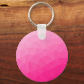 Optisch roze gradiënt Geometrisch netpatroon Sleutelhanger (Achterkant)