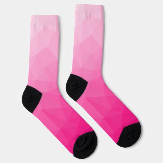 Optisch roze gradiënt Geometrisch netpatroon Sokken (Rechts)