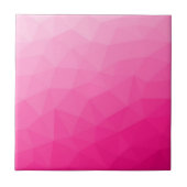 Optisch roze gradiënt Geometrisch netpatroon Tegeltje (Voorkant)