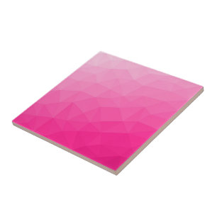 Optisch roze gradiënt Geometrisch netpatroon Tegeltje