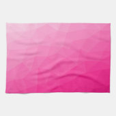 Optisch roze gradiënt Geometrisch netpatroon Theedoek (Horizontaal)