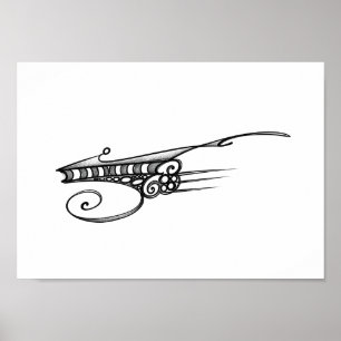 Optisch ruimteschip poster