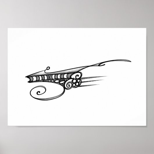 Optisch ruimteschip poster (Voorkant)