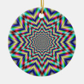 Optisch uitdagend Star-Ornament Keramisch Ornament (Voorkant)