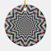 Optisch uitdagend Star-Ornament Keramisch Ornament (Achterkant)