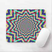 Optisch uitdagende Star Mousepad Muismat (Met muis)
