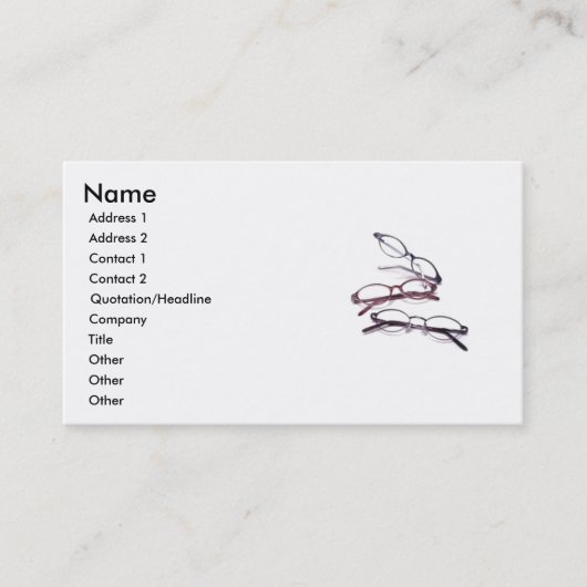 optisch Visitekaartje (Voorkant)