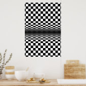 optisch zwart wit contrast poster (Keuken)
