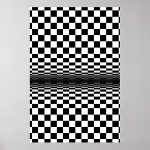 optisch zwart wit contrast poster