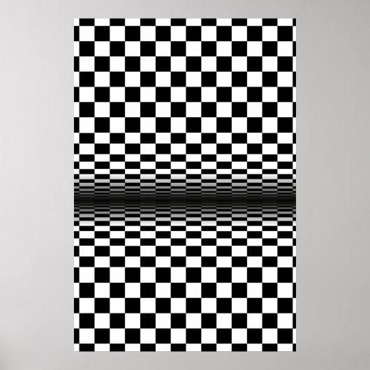 optisch zwart wit contrast poster (Voorkant)
