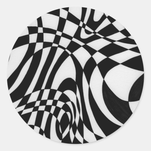 Optische #1 door Michael Moffa c1991 Ronde Sticker (Voorkant)