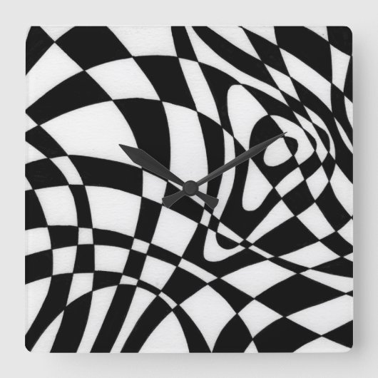 Optische #1 door Michael Moffa c1991 Vierkante Klok (Voorkant)