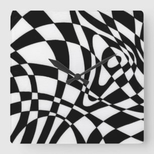 Optische #1 door Michael Moffa c1991 Vierkante Klok