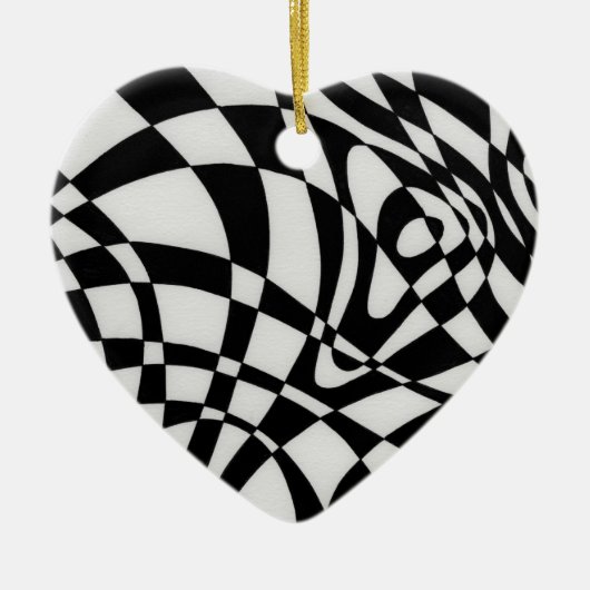 Optische #1a door Michael Moffa Keramisch Ornament (Voorkant)