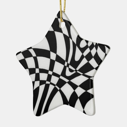Optische #1a door Michael Moffa Keramisch Ornament (Links)