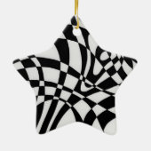 Optische #1a door Michael Moffa Keramisch Ornament (Achterkant)