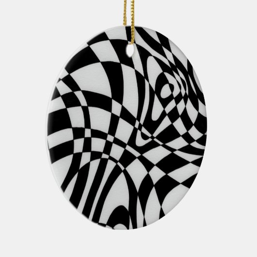 Optische #1a door Michael Moffa Keramisch Ornament (Rechts)